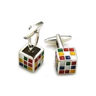 Mens Suit Shirt Cufflinks Black and Gold Stainless Steel Custom Cufflinks Men