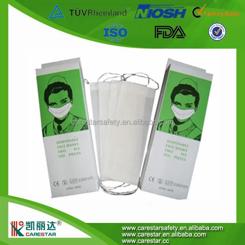 Cheapest Medical Face Masks 2ply Disposable Paper Face Mask for Food Processing