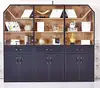 Office Furniture Wooden Storage 2M bookshelf PVC Leather File cabinet