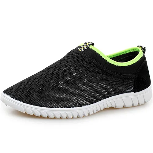 2015 Hot Men Sneakers Shoes Brand Casual Breathable Mesh Man Flat Running Shoes Slip On Fashion Sports Summer Black Size 38-44
