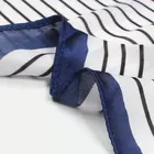 Summer Ladies Square Scarf Neckerchief Scarf Summer Polyester Professional Office Ladies Neckerchief 70*70cm Stripe Square Head Wraps Neck Scarf