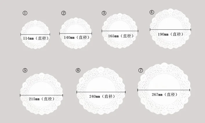 disposable colored round lace paper doily placement coaster