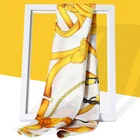 Wholesale Custom Fashion Stylish Printed Square Silk Scarf For Women