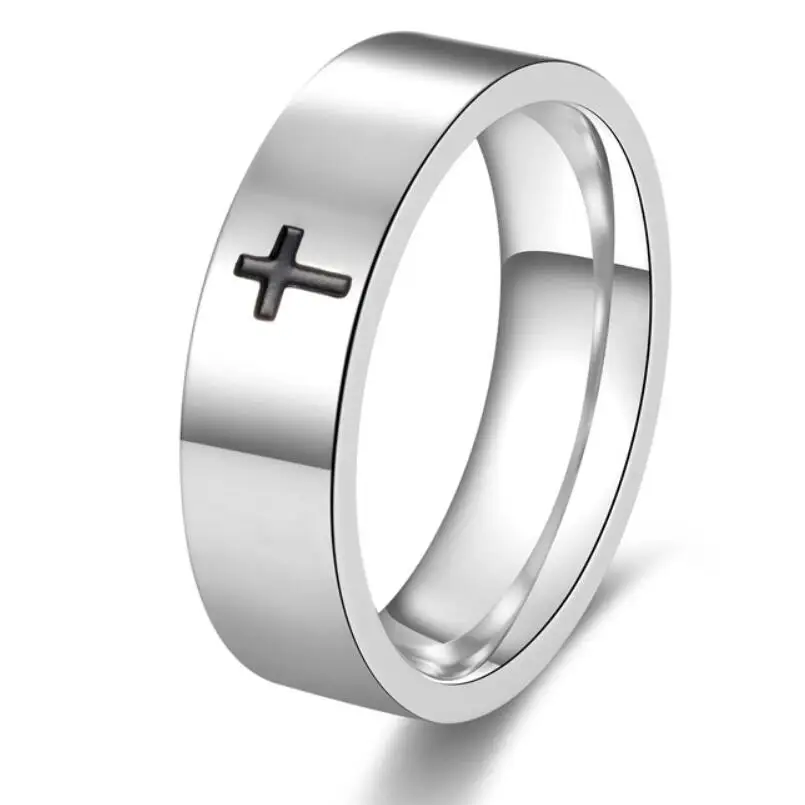6mm Stainless Steel Rings For Men Simple Drop Glue Cross Ring Luxury Jewelry Bridegroom Wedding Bijoux Drop Shipping
6mm Stainless Steel Rings For Men Simple Drop Glue Cross Ring Luxury Jewelry Bridegroom Wedding Bijoux Drop Shipping