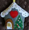 2018 new hot sale handmade hanging craft cheap wholesale heart tree jewelry bead decor ornament artificial felt Christmas house