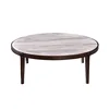 Modern Design Luxury Marble Round Ash Wood Coffee Tea Center Table For living Room/