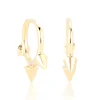3 gram gold beautiful designed fashion spike huggies gold hoop earrings men