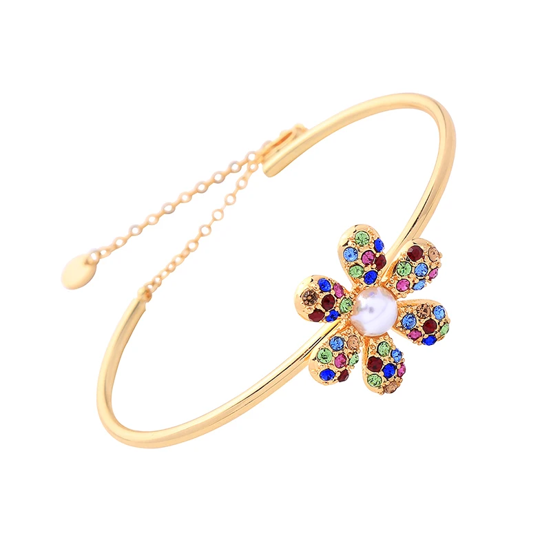 ms006 Colorful Zircon Flower Designs Bangle Charm Bracelet Custom Copper Jewelry, Gold
ms006 Colorful Zircon Flower Designs Bangle Charm Bracelet Custom Copper Jewelry, Gold
