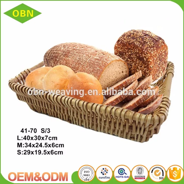 trays rattan woven wicker fruits bread basket for food storage
