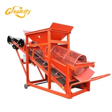 Highly efficiency soil screening machine for concrete mixing plant