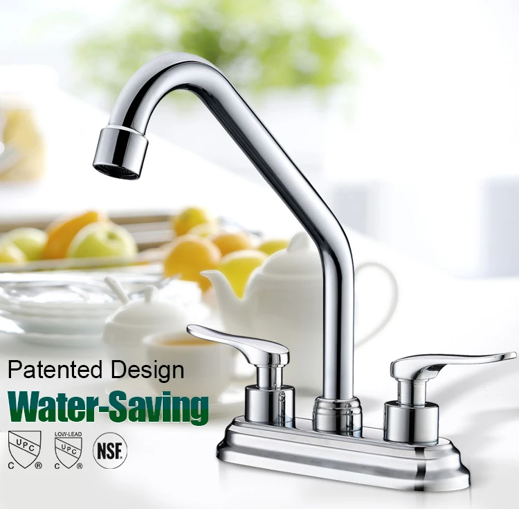 Long neck 2 way chrome and brass kitchen sink faucet bathroom sink tap