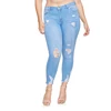 Fashion hot sale lady jeans plus size denim pencil feet pants