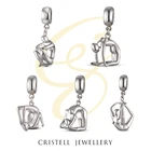 Yoga series 925 sterling silver beads pendants fit DIY bracelet charms