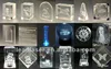 China manufacturer 3d laser engraved tranparent crystal cube as trophy or award cup