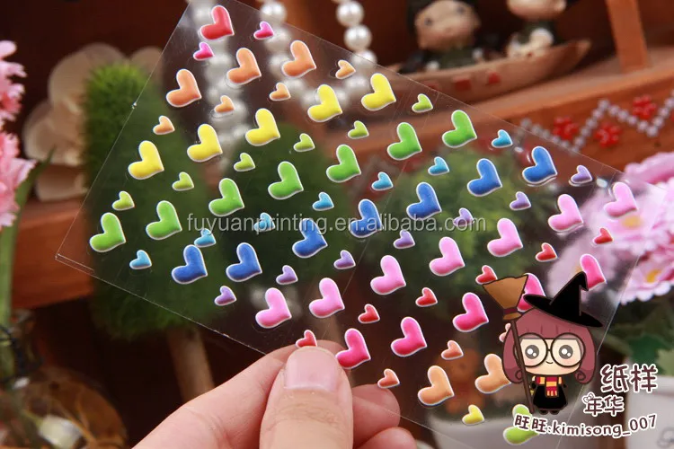 high quality sponge material 3d puffy sticker