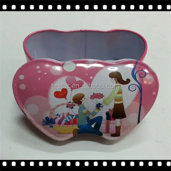 irregular shape foood tin box/metal gift tin canister