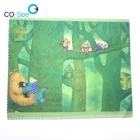 Cute kids full printed custom glasses lens microfiber cleaning cloth 18*15cm 190g zig-zag edge for sunglasses