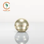 Ball shape Plastic Cosmetic Cream Jar 15g gold color Eye Cream Jar Provide free sample