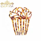 Fashion colorful cheap vintage acrylic cacetate hair combs decorative clip acetate hair accessories
