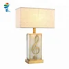 Quality high antique Vintage copper+marble+cloth shade table lamps