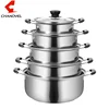 10pcs stainless steel stock pot /cookware set with Glass Lid casserole set