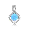 POLIVA High Quality Lovely Opal Stone 925 Sterling Silver Jewelry Fine Fashion Cute Blue Pendants