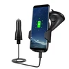 High quality mount ABS+Silicone qi wireless car charger with holder quick charge 3.0 for iphone