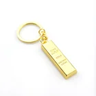 2019 Gold Bar Metal Key Chain Company Promotion Gift Custom Logo Keychain