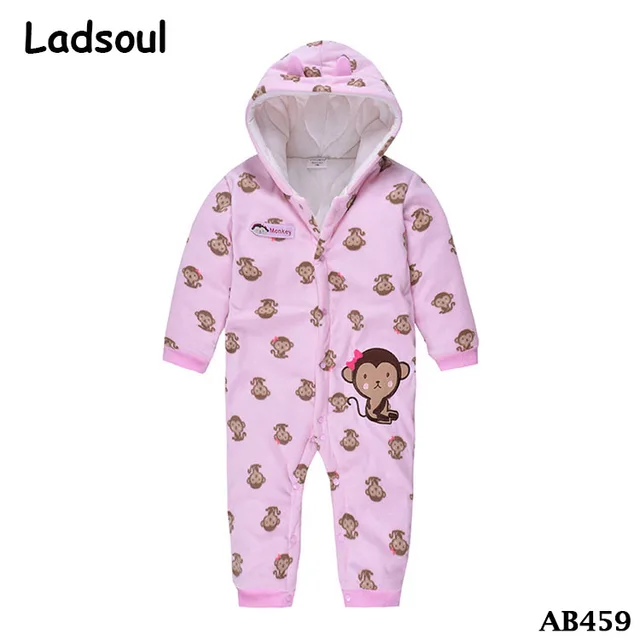 2017 New Winter Baby Clothes Polar Fleece Girl Romper With Hooded