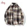 wholesale custom fashion checked oversized men shirt with private label
