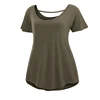 Solid short sleeve ladies new stylish casual women tops and blouses