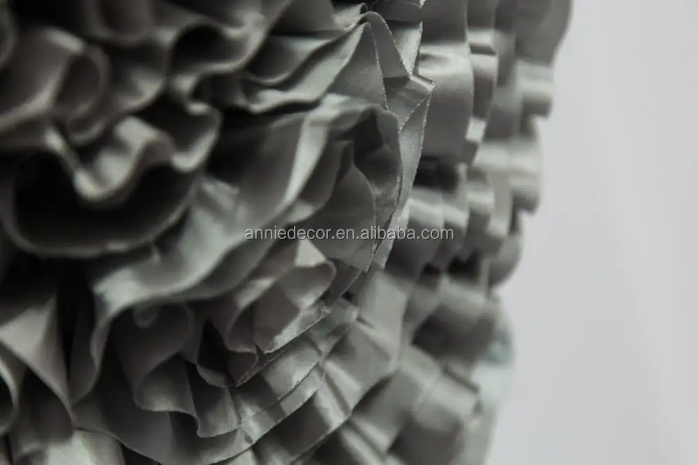 Fancy flower curly spandex flower shaped chair cover for wedding