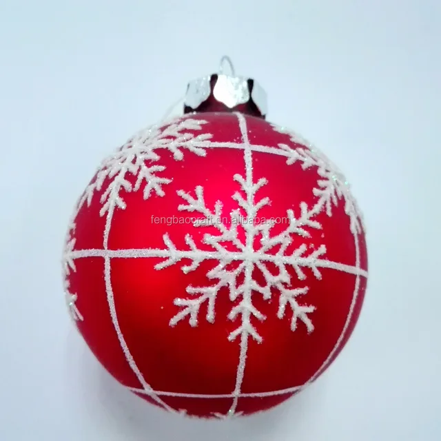 hand painted christmas ball flat plastic christmas bauble with