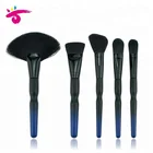 5 Pcs Your Own Brand Thin Waist Unique Design Eco-friendly Wood Makeup Brush Set