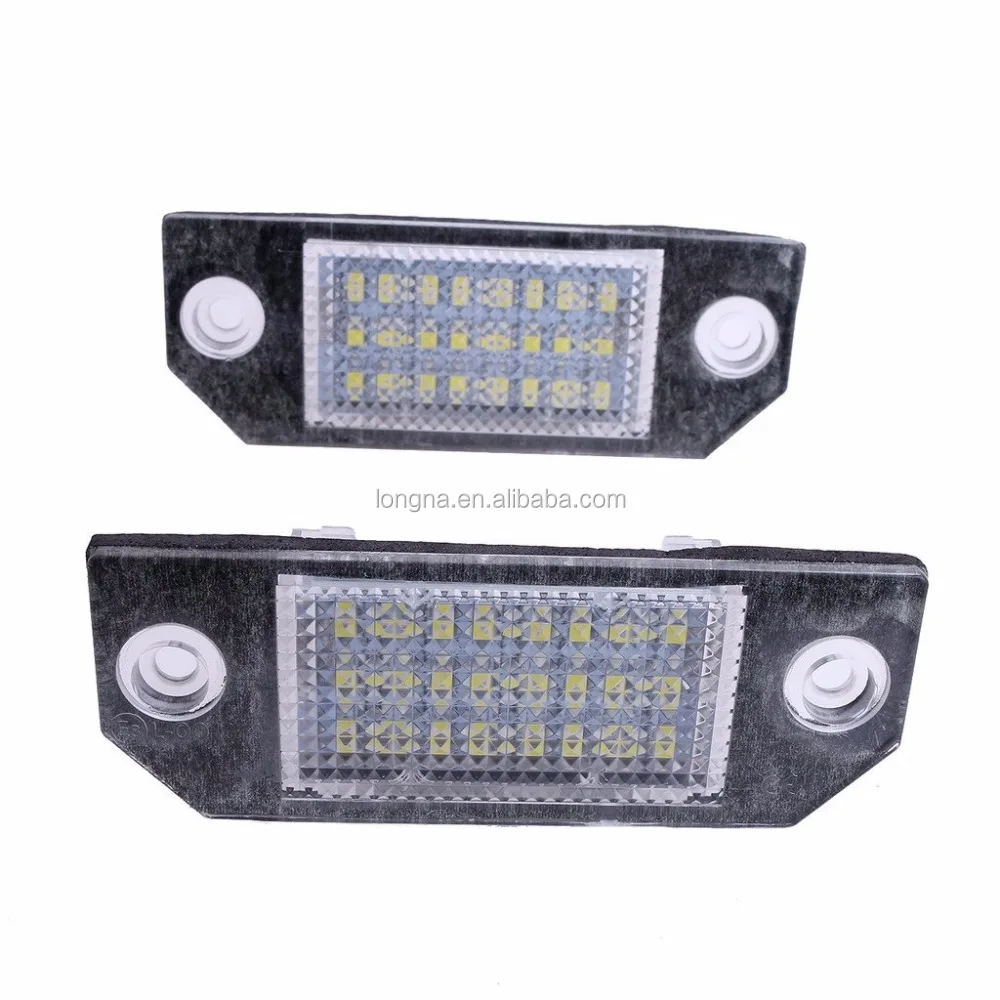 1 Pair 24 3528 SMD LED License Plate Light Lamp for Ford Fo cus License Plate Light MK2 03-08