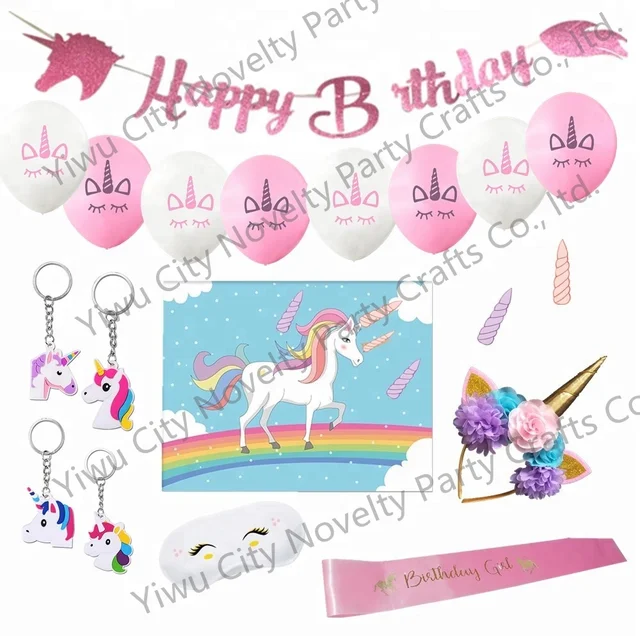 new unicorn favors party gifts glitter unicorn banner pin the