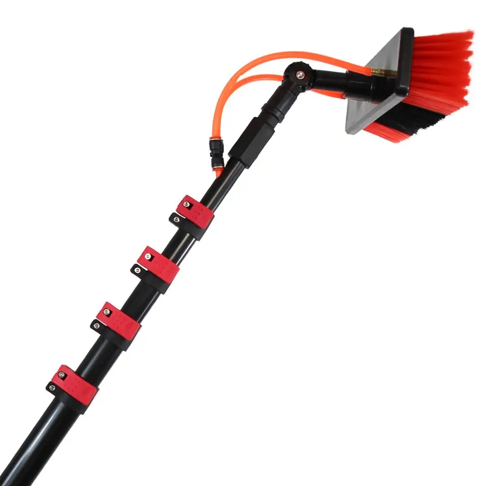 Extentool 24FT window cleaning poles water fed with water flow through brush for window cleaning kit, Red+black
Extentool 24FT window cleaning poles water fed with water flow through brush for window cleaning kit, Red+black