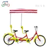 Hot sale 2 person 2 seater tandem bike bicycle/sightseeing bike for lover/steel chopper bike