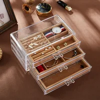 Amazon hot selling clear jewelry organizer elegant acrylic storage jewelry box for girls
Amazon hot selling clear jewelry organizer elegant acrylic storage jewelry box for girls