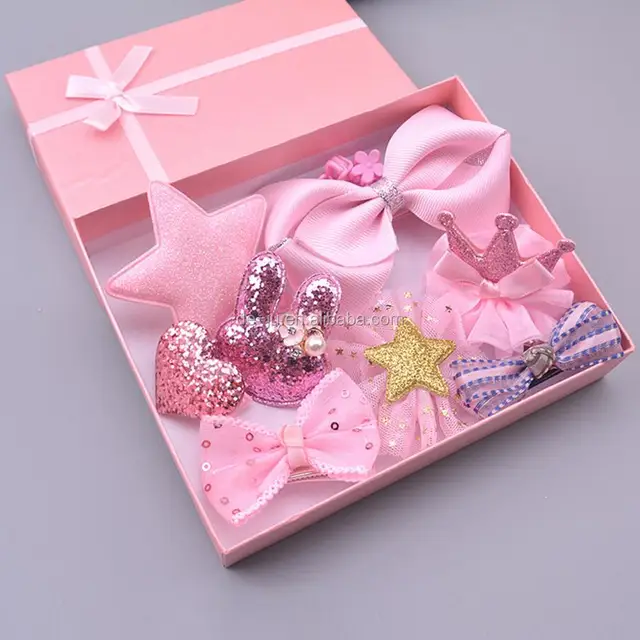 kids birthday gift 10 piece sets clip hair