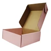 Custom Logo Cheap Garment Pink Corrugated Box Hair Bundle Mailer Box Packaging with Satin for Bikini Cups Drug Bottle Jar Food