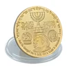 Factory Wholesale Metal Coin Custom Israel 70th Anniversary Antique Challenge Coin with Gold Plated For Souvenir