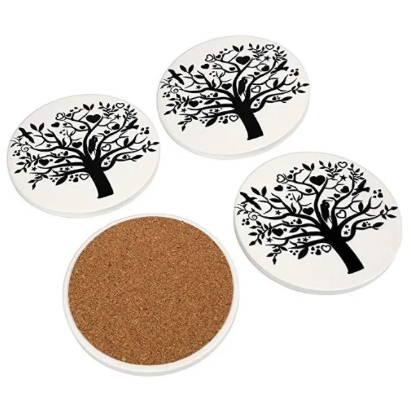 Dye sublimatoin coaster blank ceramic coaster with cork back side Absorbent coaster for logo printed, White
Dye sublimatoin coaster blank ceramic coaster with cork back side Absorbent coaster for logo printed, White