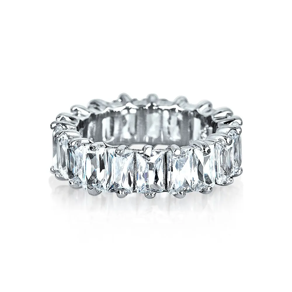 Baguette Cut White CZ Eternity Wedding Band Women Jewelry 925 Sterling Silver Ring 
Baguette Cut White CZ Eternity Wedding Band Women Jewelry 925 Sterling Silver Ring