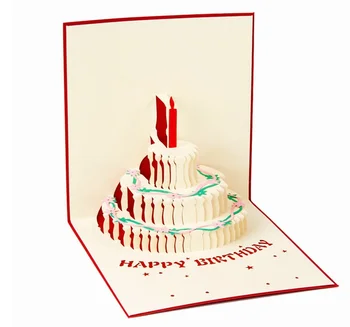 wholesale funny paper gift birthday pop up card ,cheap price 3d