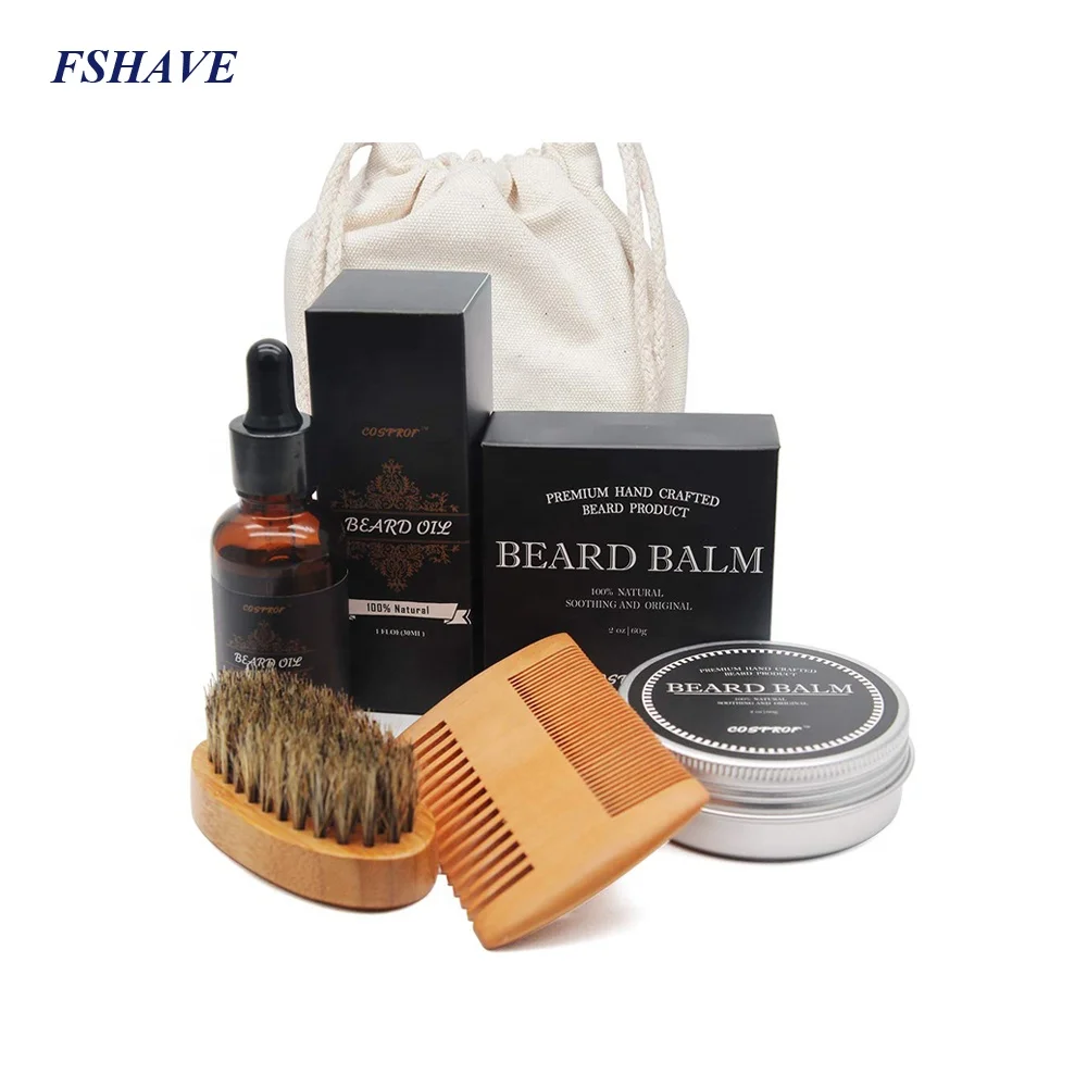 great beard grooming gift kit with dual action pear wood comb
