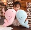Large couple whale pillow cute plush toy pink girl heart doll lazy sofa cushion
