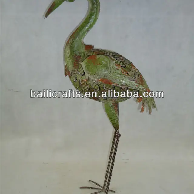 metal crane garden decor