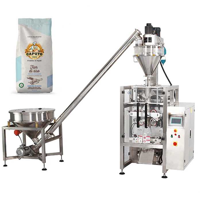 Automatic Feeder Bread Cake Wheat Flour Packing Machine With Date