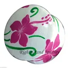 Hand Painted Wood Custom Rose Flower Ear Tunnels And Plugs